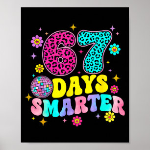 Poster 67 jours plus intelligents École drôle 67 enseigna