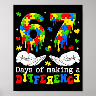 Poster 67 jours pour faire une différence autisme prise d