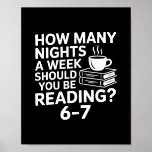 Poster 67 Lecteur amateur de livres drôle Six Sept Mème B