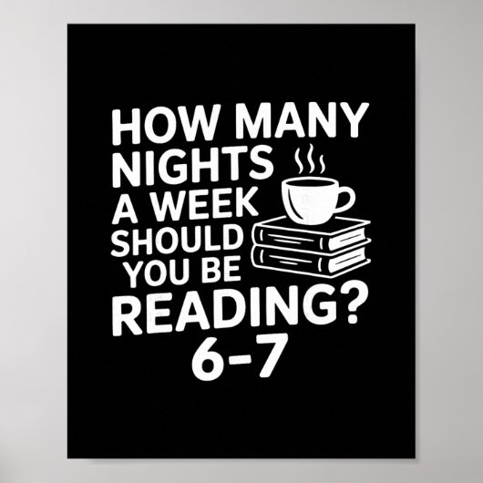Poster 67 Lecteur amateur de livres drôle Six Sept Mème B (Devant)