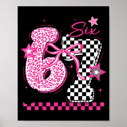 Poster 67 Leopard Checkered Funny Six Seven Meme 6-7 Teac (Devant)