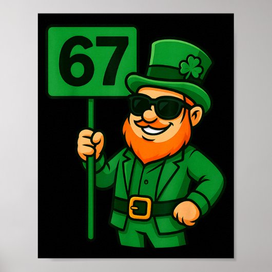 Poster 67 Leprechaun Six Seven Génération Mème Vibrations (Devant)