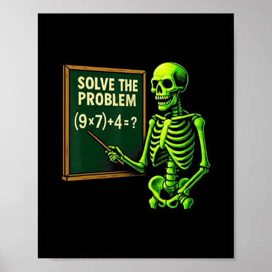 Poster 67 Math Halloween Skeleton Meme For Teachers And S (Devant)