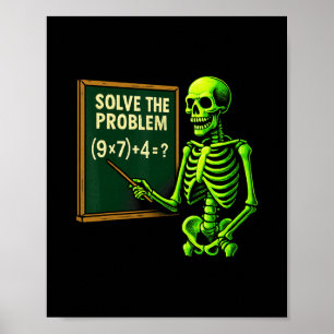 Poster 67 Math Halloween squelette Meme pour les enseigna