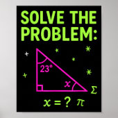 Poster 67 Math Meme Solve The Problem Funny Teachers Stud (Devant)