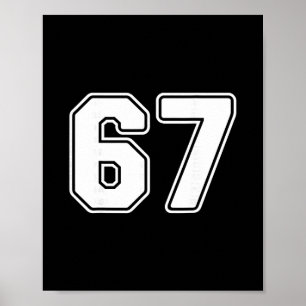 Poster 67 Meme 6 7 Nombres Six Sept Drôles Garçons Enfant