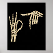 Poster 67 Mème 6 7 Squelette Halloween Six Sept Gen Alpha (Devant)