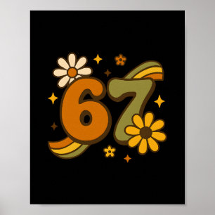 Poster 67 Mème Automne Groovy Rétro 70 Six Sept Bohème