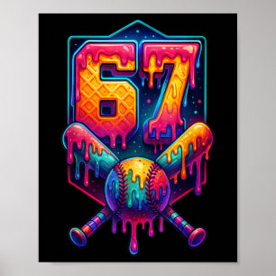 Poster 67 Meme Baseball Drôle Tendance Numéro 67 Joueur S