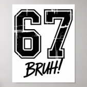 Poster 67 Meme Bruh Six Seven  (Devant)