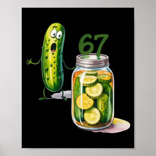 Poster 67 Meme Ckle Surprise A Jar Of Sliced Ckles Cuber (Devant)