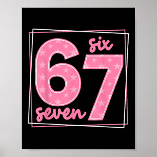Poster 67 mème d'anniversaire drôle numéro 67