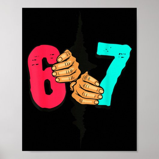 Poster 67 Meme Drôle Six Sept Génération Alpha Argot Noël (Devant)