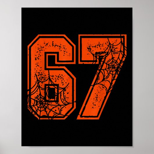 Poster 67 Meme Drôle Six Sept Génération Alpha Halloween  (Devant)