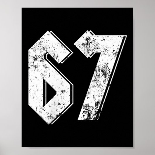 Poster 67 Meme Drôle Six Sept Meme 6 7 (Devant)
