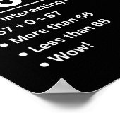 Poster 67 Meme Faits Amusants - Six Sept Génération Alpha (Coin)