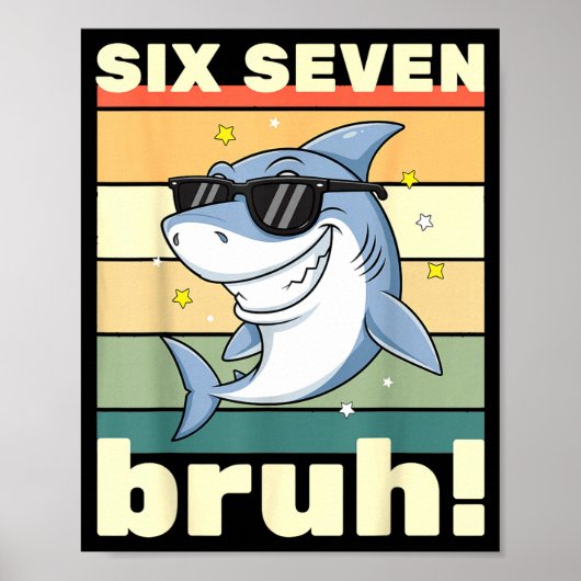 Poster 67 Meme Funny Six Seven Bruh 6-7 Meme Kids Boys Gi (Devant)