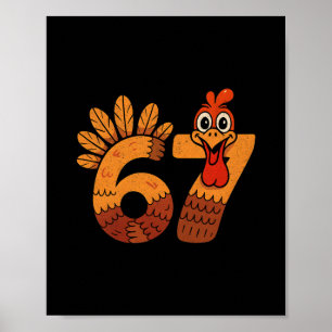 Poster 67 Meme Humour 6-7 Drôle Six Sept Action de Grâce