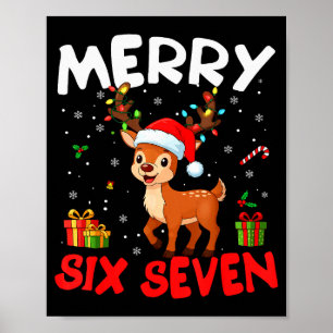 Poster 67 Meme Joyeux Six Sept Renne Noël Drôle W