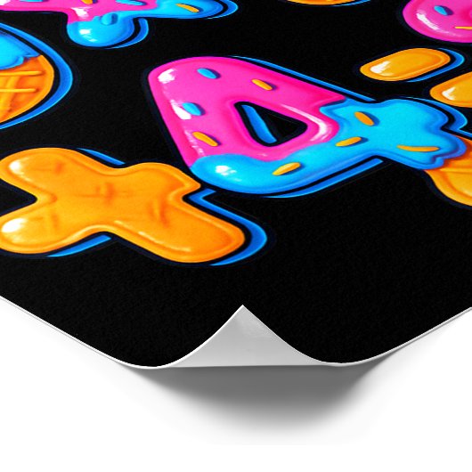 Poster 67 Meme Math Teacher Ice Cream Drip 6 7 Brainrot S (Coin)