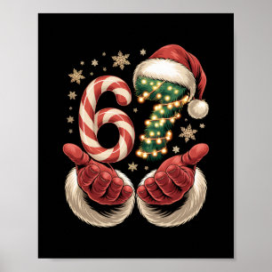 Poster 67 Meme Noël Drôle 6 7 Langue Gen Alpha Père Noël