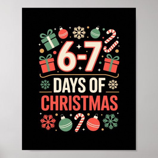 Poster 67 Meme Noël Vacances Drôle Six Sept Génération Al (Devant)