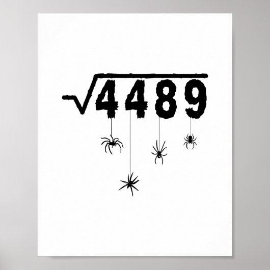 Poster 67 Meme Prof de maths 6 7 Halloween Araignées Carr (Devant)