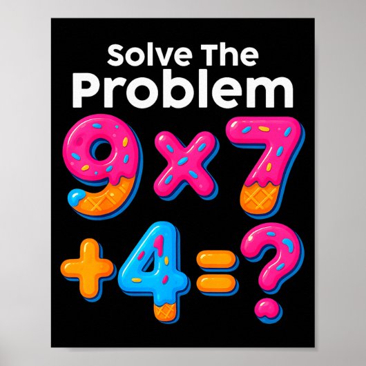 Poster 67 Meme Prof de maths Crème glacée qui coule 6 7 B (Devant)