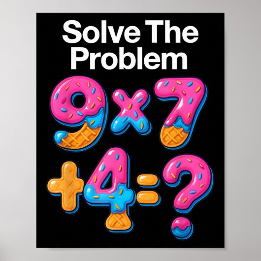 Poster 67 Meme Prof de maths Crème glacée qui coule 6 7 B (Devant)