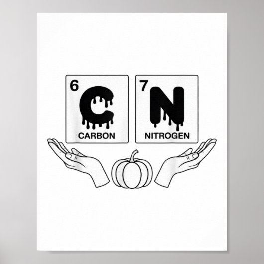 Poster 67 Meme Science Chemistry Funny Pumpkin Art Nerd J (Devant)