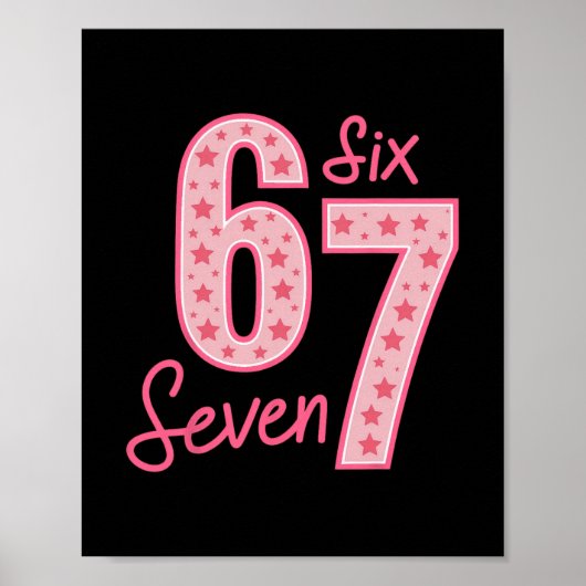 Poster 67 Meme Six Seven (Devant)