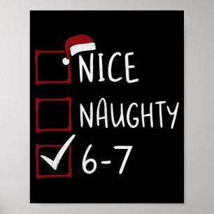 Poster 67 Meme Six Seven Hommes Garçons Noël 6-7 Meme Sym