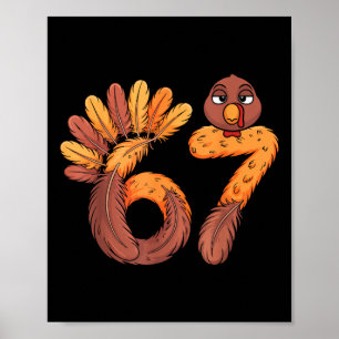 Poster 67 Meme Six Seven Langage Génération Alpha Drôle D