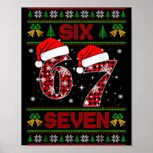 Poster 67 Meme Six Seven Noël Sweater Horrible Pour Enfan