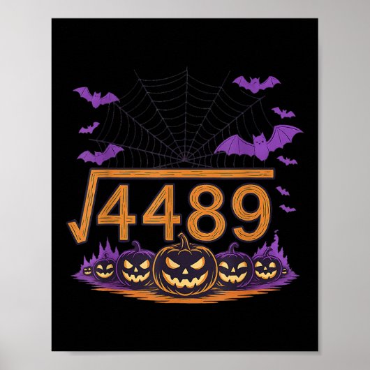 Poster 67 Meme Square Root 4489 Slang Math Halloween Cost (Devant)