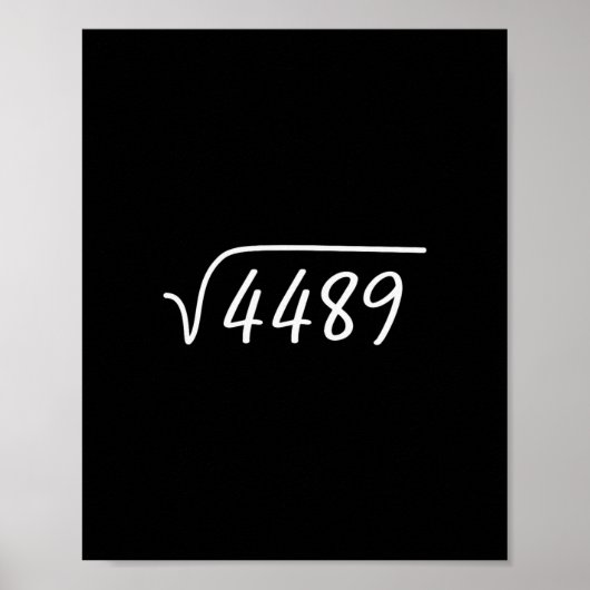 Poster 67 Meme Square Root 4489 Teen Six Seven Slang Math (Devant)
