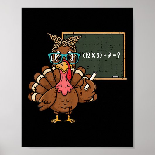 Poster 67 Mème Thanksgiving Dinde Drôle 6 7 Enseignant Ho (Devant)