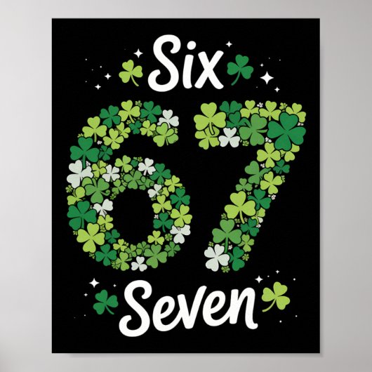 Poster 67 Meme Trèfles St Patrick's Day 6-7 Enfants Fille (Devant)