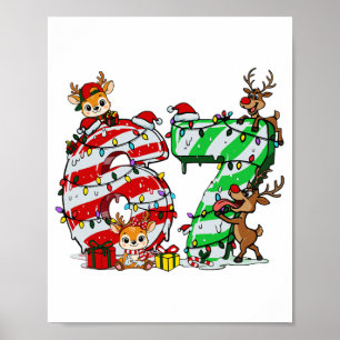 Poster 67 Noël 6 7 Mème Pyjama Fête Génération Alpha Sl