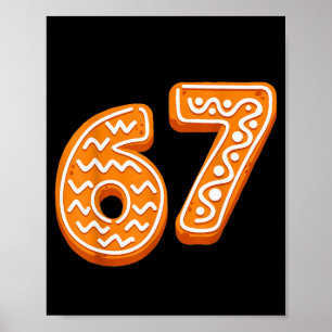 Poster 67 Noël Drôle 6 7 Pain d'épice Six Sept Noël
