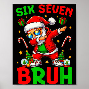 Poster 67 Noël Drôle Six Sept Mème Brainrot Père Noël K