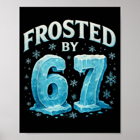 Poster 67 Noël Glace Givre Froid 6 7 Internet Mème Noël (Devant)