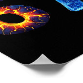 Poster 67 Numéro de feu glace Drôle Six Sept Mème 6 7 (Coin)