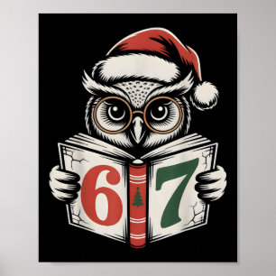 Poster 67 Numéro Hibou Noël Mème Internet Vacances
