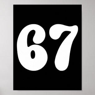 Poster 67 Numéro Six Sept Drôle Mème Argot Adolescents En