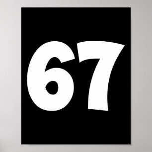Poster 67 Numéro Soixante-sept Drôle Mème École Adolescen