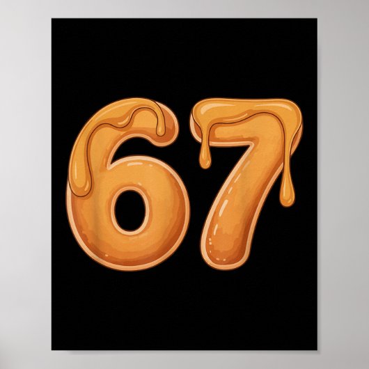 Poster 67 Pancake Meme Funny Six Seven Slang  (Devant)