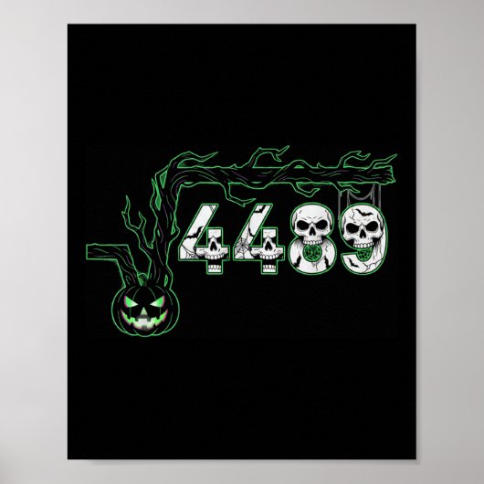 Poster 67 Root Six Seven 6 7 Meme Funny Halloween Pumpkin (Devant)
