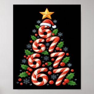 Poster 67 Sapin de Noël Canne à Bonbon Drôle de Fête de N