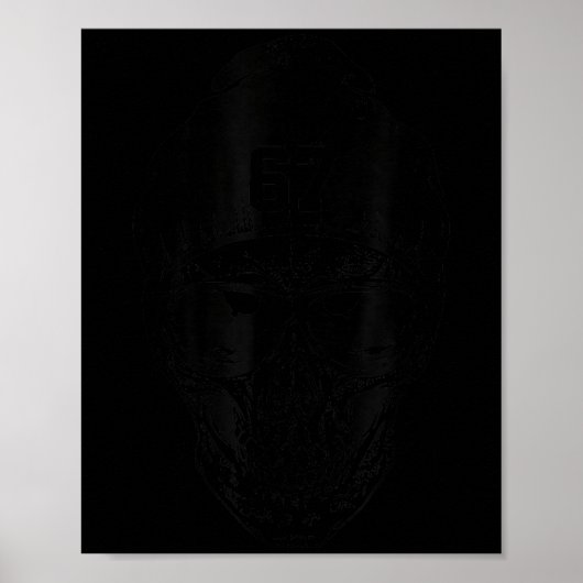 Poster 67 Six Seven 67 Meme Funny Distressed 67 Number Sr (Devant)